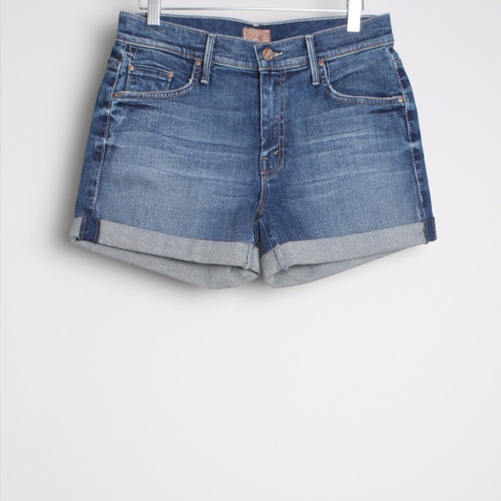 MOTHER Blue Denim Jean Shorts
